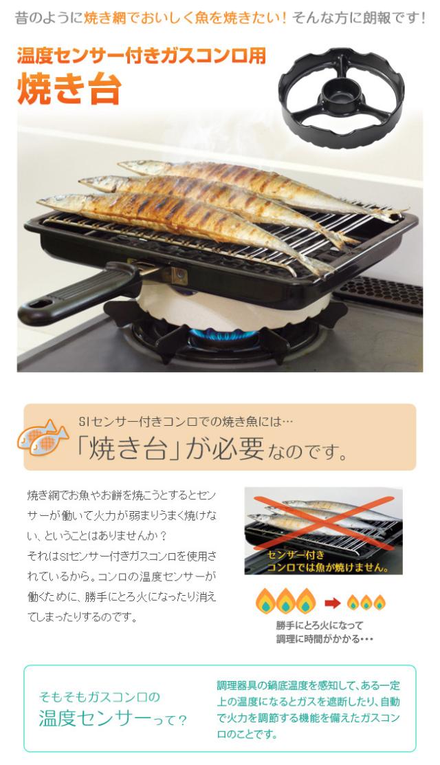 トーセラム 温度センサー付きガスコンロ用 焼き台 魚焼き網 焼き網 ガスコンロ用 耐熱陶器 五徳 F の通販はau Pay マーケット キレイスポット 商品ロットナンバー 235597912