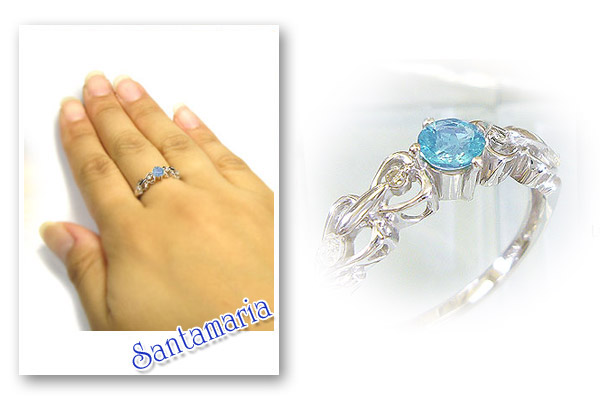 サンタマリア,アクアマリン,リング