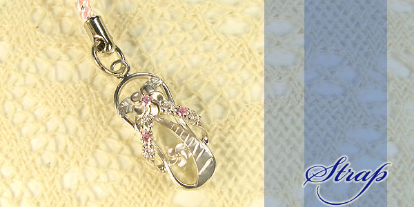 ハワイアン ビーチサンダル キュービックジルコニア ストラップ シルバー 