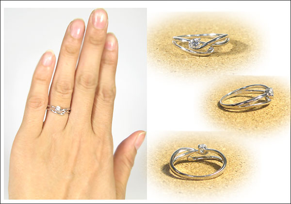 婚約指輪・K18ゴールド・ダイヤモンドリング・エンゲージリング