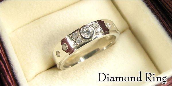 ダイヤモンドリング・K18ゴールド・シンプル・指輪