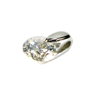 シンプル キュービックジルコニア ペンダント プラチナ900