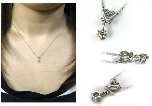 エメラルド・ネックレス・k18・ハート・ペンダント