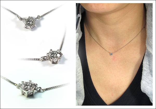 大粒・ダイヤモンド・ペンダント・10金・ネックレス