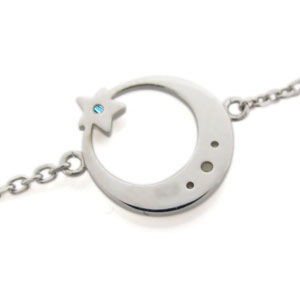 三日月 星 アンクレット