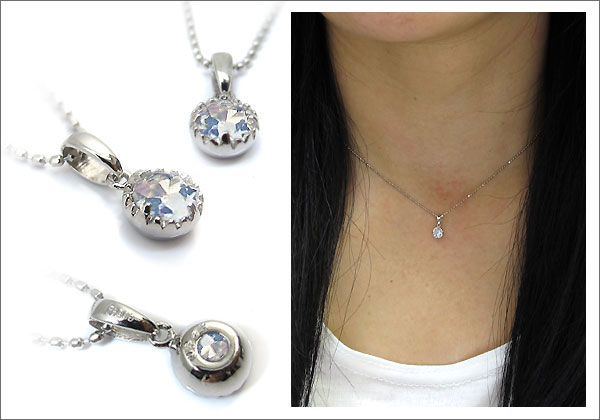 ペンダント ロイヤルブルームーンストーン　K10