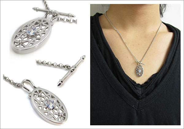 プラチナロイヤルブルームーンストーンネックレス