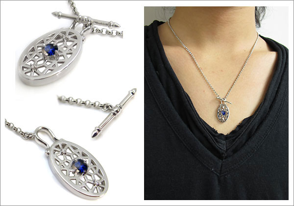 サファイア　ネックレス