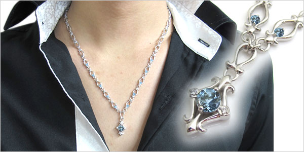 メンズ ペンダント アクアマリンサンタマリア