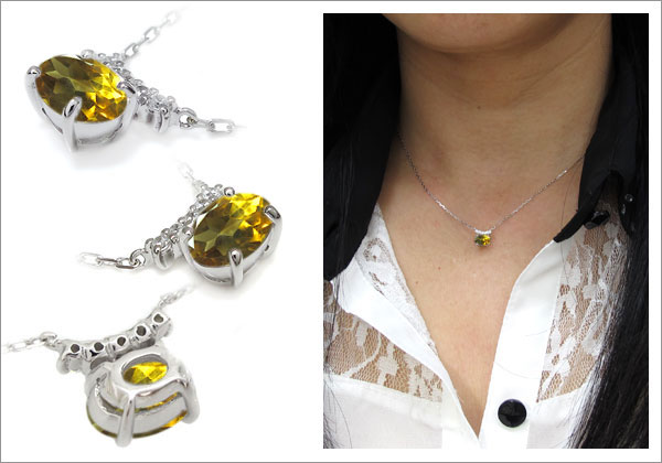 オーバル 一粒 ネックレス