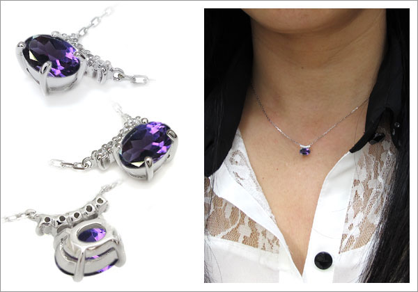 オーバル 一粒 ネックレス