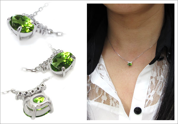 オーバル 一粒 ネックレス