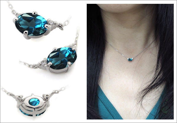 オーバル 一粒 ネックレス