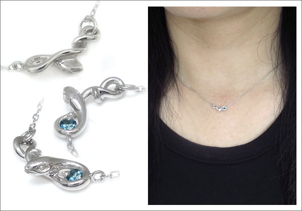 一粒,ネックレス,蛇