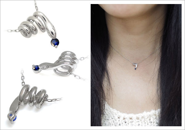 一粒,ネックレス,蛇