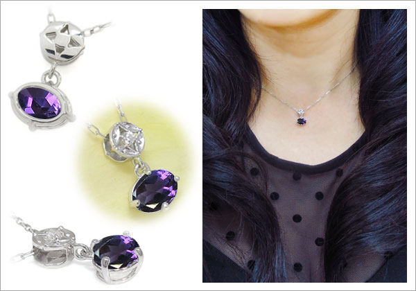 オーバル 一粒 ネックレス