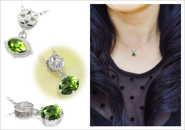 オーバル 一粒 ネックレス