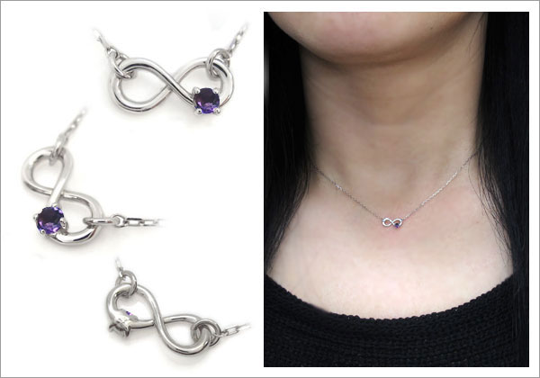 誕生石 インフィニティ ネックレス
