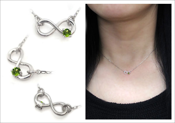 誕生石 インフィニティ ネックレス