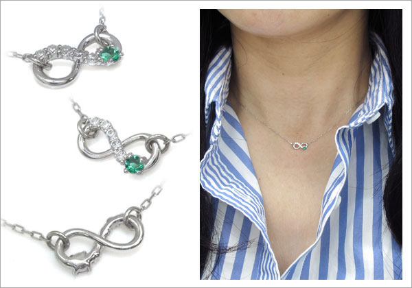 誕生石 インフィニティ ネックレス