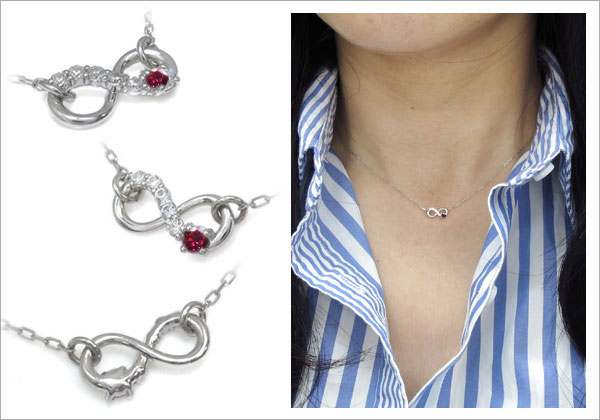 誕生石 インフィニティ ネックレス