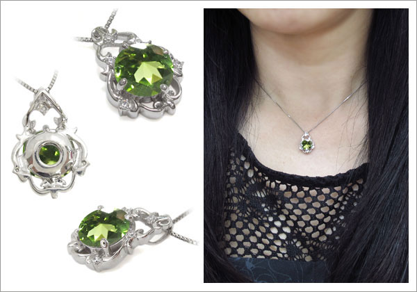 大粒　誕生石 ペンダント