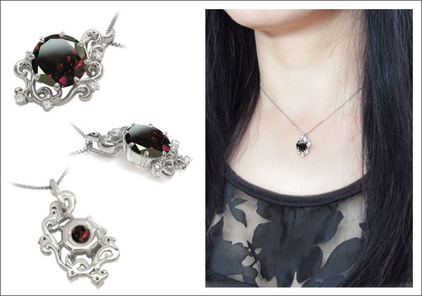 大粒　誕生石 ペンダント