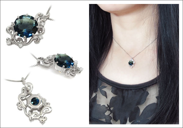 大粒　誕生石 ペンダント