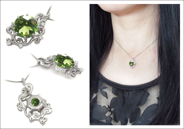 大粒　誕生石 ペンダント