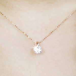 シンプル キュービックジルコニア ペンダント プラチナ