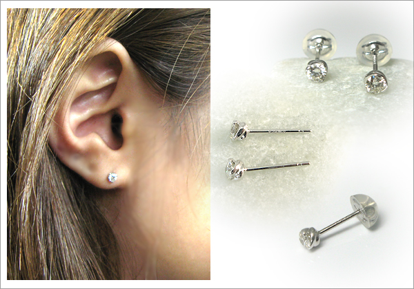サファイア プラチナ ピアス