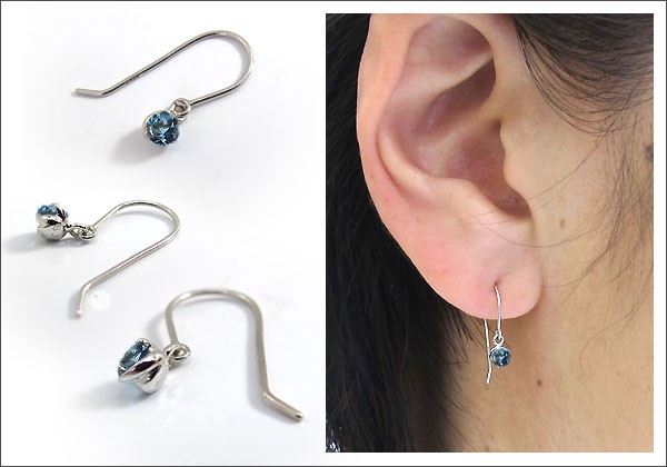 国産即納 k18・ピアス・シンプル・一粒・アクアマリンサンタマリアの通販はau PAY マーケット - PLEJOUR-プレジュール-|商品ロットナンバー:263980354 特価新品