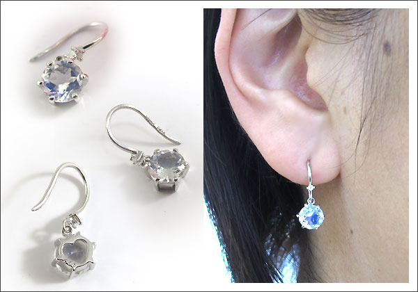 揺れる フックピアス K10ゴールド