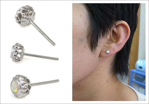 フラワー,花,ピアス