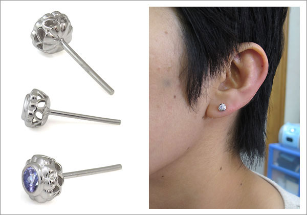 フラワー,花,ピアス