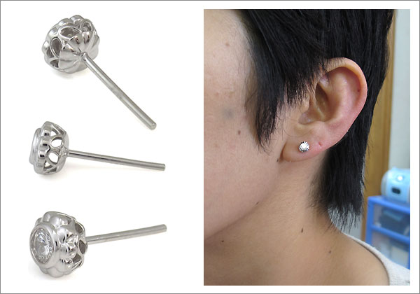 フラワー,花,ピアス