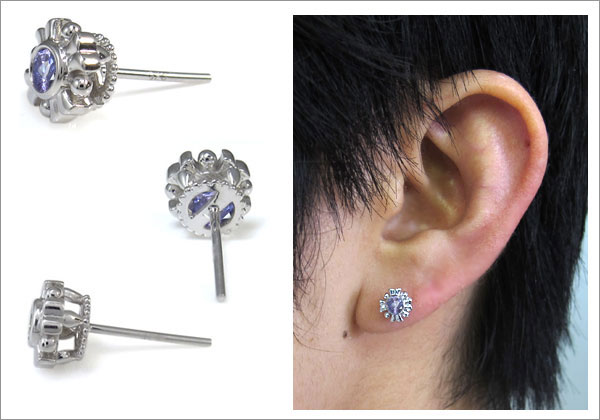 タンザナイト ピアス