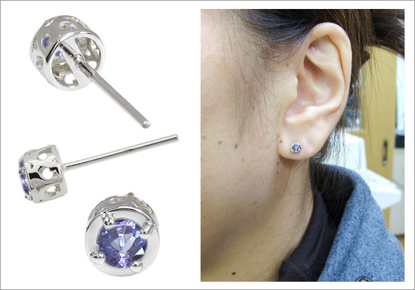 プラチナ ピアス シンプル