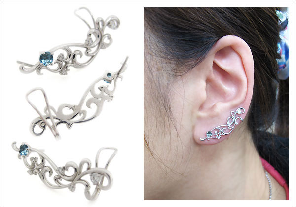 イヤーカフ 唐草