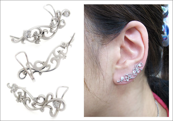イヤーカフ 唐草