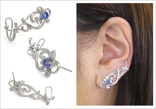 イヤーカフ 唐草