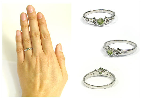 婚約指輪・10金・リング・ペリドット・エンゲージリング