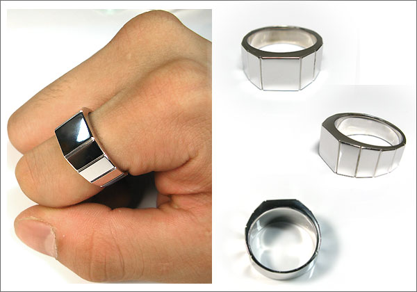 シルバー・地金・印台リング・メンズ・指輪