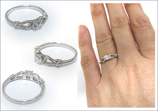 エンゲージリング ハート ダイヤモンド