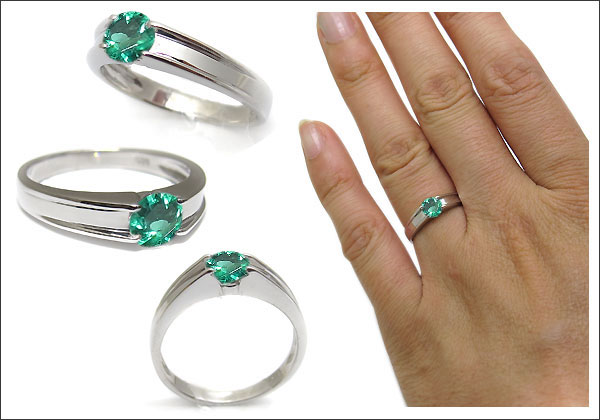 プラチナ 指輪 エメラルド