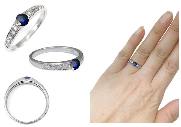 サファイア　リング