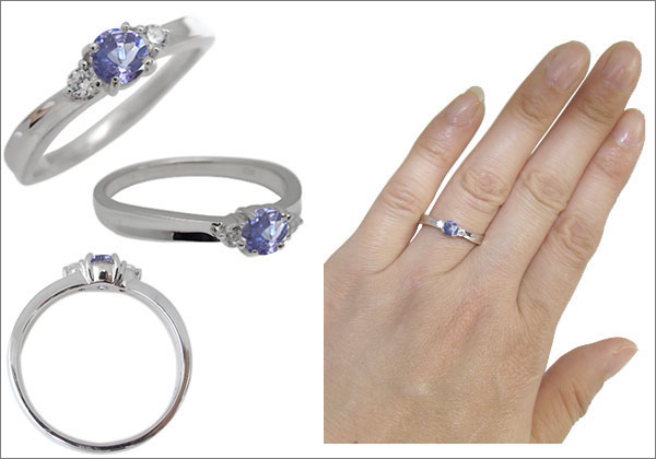 シンプル 一粒 プラチナリング