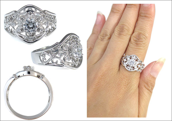 大粒,リング,18金