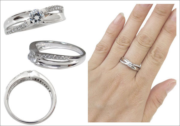 一粒,ダイヤモンド,リング