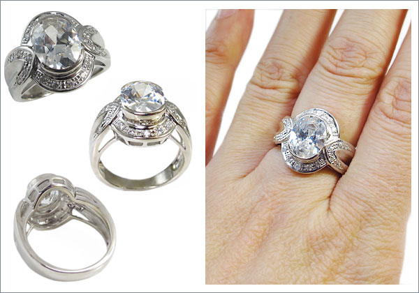 キュービックジルコニア リング 指輪 ゴージャス 大粒 リング